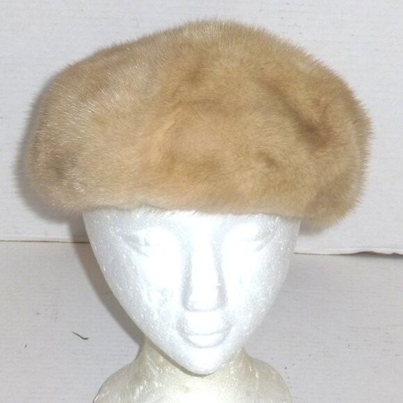 Vintage Rare Anna Nateece Original Women\'s Fur Hat Beige Needs Cleaning main image 5